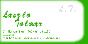 laszlo tolmar business card